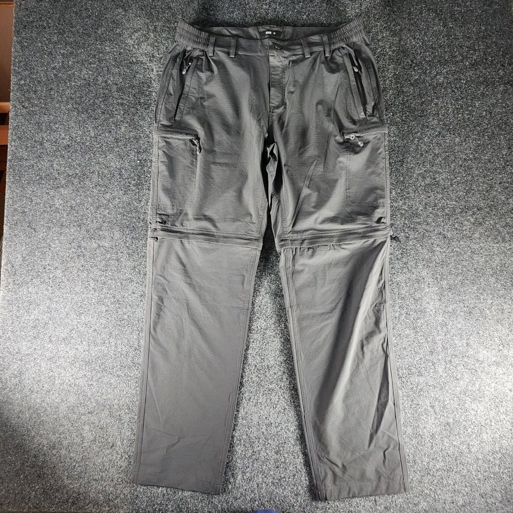 MIER Womens Convertible Hiking Pants Gray Zip Off Cargo Outdoor Trousers Size 12